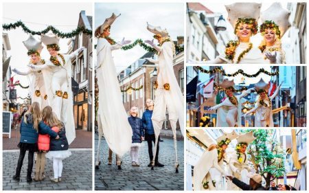 Laat uw wensen uitvliegen met De Witte Feeën Steltenlopers! Een betoverende ontmoeting vol magie en sprankelende momenten.