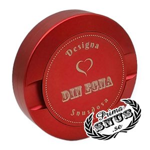 Egendesignad Snusdosa Portionssnus Röd V1 (Etsad)
