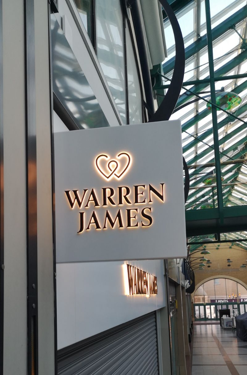 Warren James Illuminated Sign External Signage