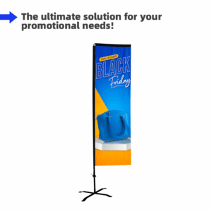 Duplex Printing Rectangle Flag with Uni-Fit Pole