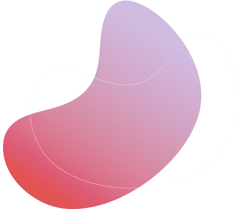 red jellybean floating shape