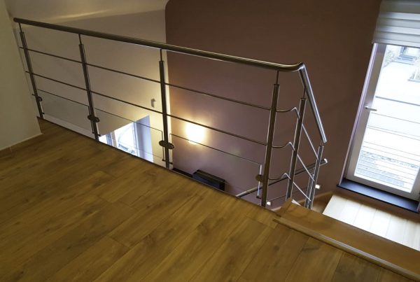 Garde-corps Inox sur escalier existant