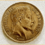 Fransk guldmynt 20 francs