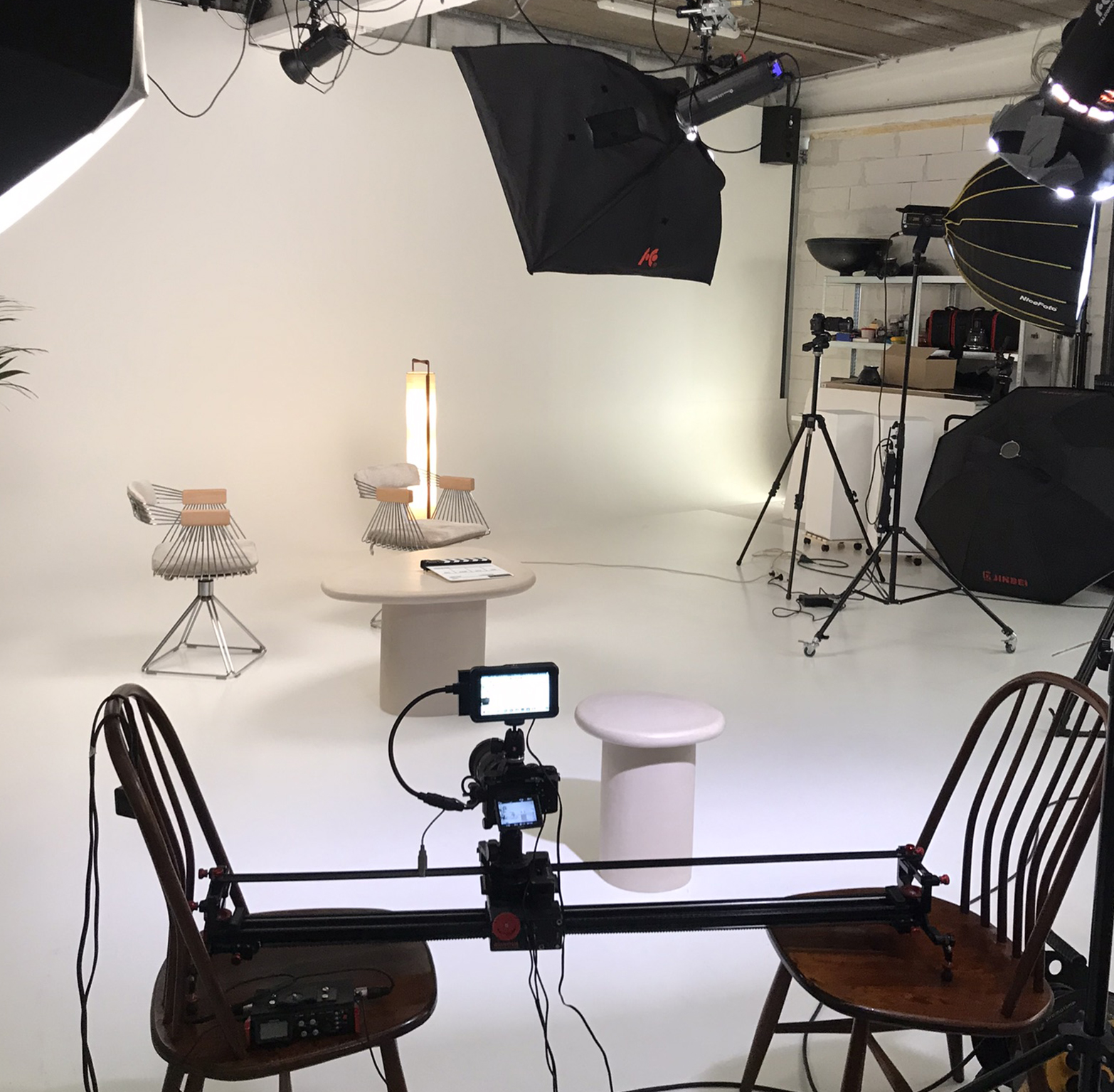 Studio-opstelling voor Belgian Eyewear Design