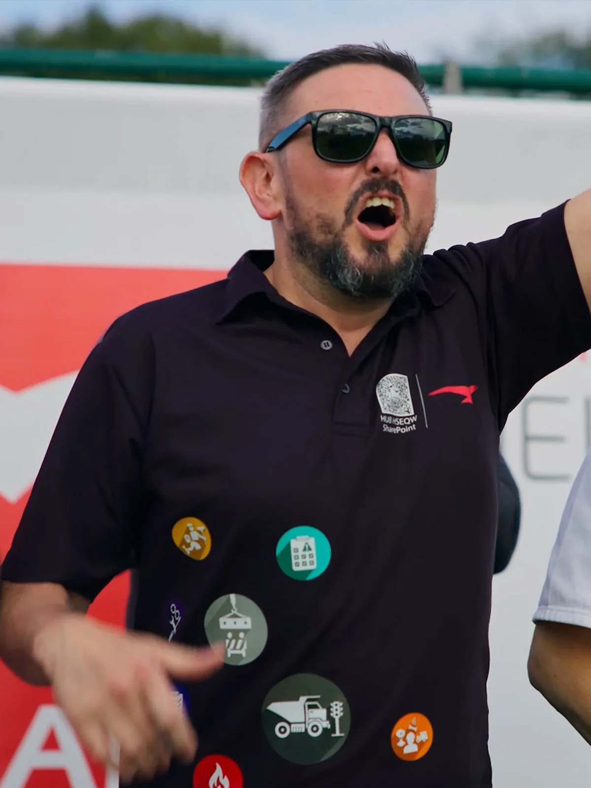 Steven McGarry tijdens de opname van de ALTRAD Life-Saving Actions-video
