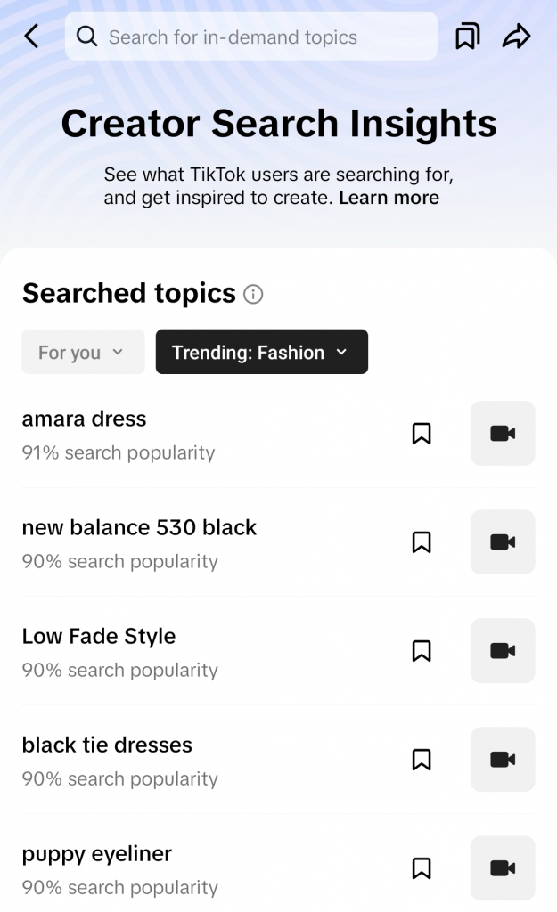 Come dominare TikTok con lo strumento Creator Search Insights