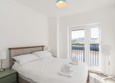 Raphael Heights bedroom with view of river usk