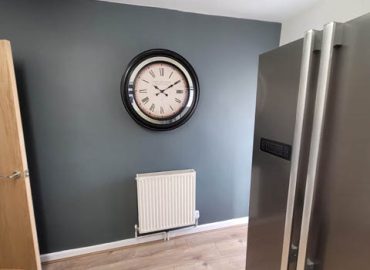wall with clock