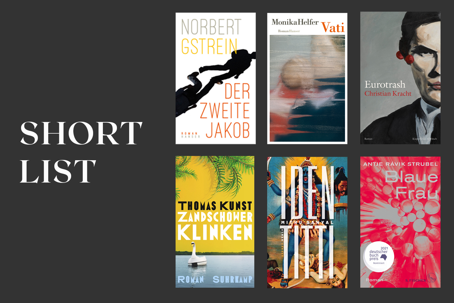 Shortlist des Deutschen Buchpreises 2021 | Prosa & Papier