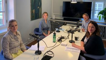 Fra venstre: Emilie Mehl, Jette Christensen, Anders Romarheim og Hedda Langemyr. Foto: Polyteknisk Forening