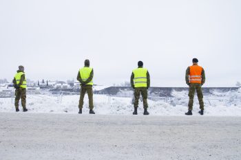 Soldater fra HV-02 ved skredet i Gjerdrum. Foto: Madeleine Skogstad/Forsvaret.