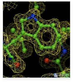 High-resolution electron density map of tryptophan