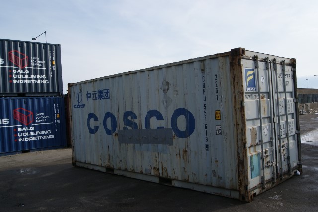 Brugt container til salg hos PRO-trans A/S. Denne 20 fods DC skibscontainer er brugt men står i god stand