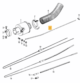 Heater Valve Control Rod, (Stainless Steel) - Left (580mm) - all 356 - Image 2