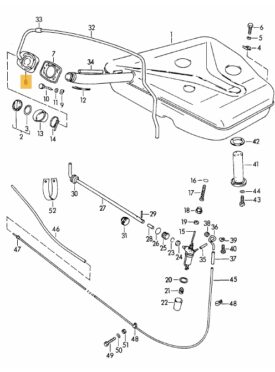 Fuel Filler Neck Drain Tube Gasket - For 356BT6 and 356C - Image 2