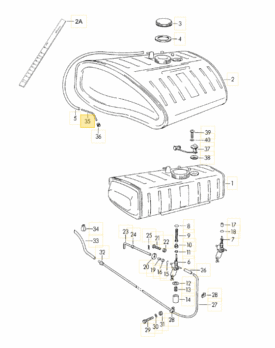 Fuel Tank Breather Hardline - 356, 356A, 356BT5 - Image 2