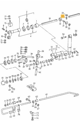 Torsion Bar, Centre Adjuster, Front Suspension, Threaded Lock Pin (USED) - all 356 - Image 2