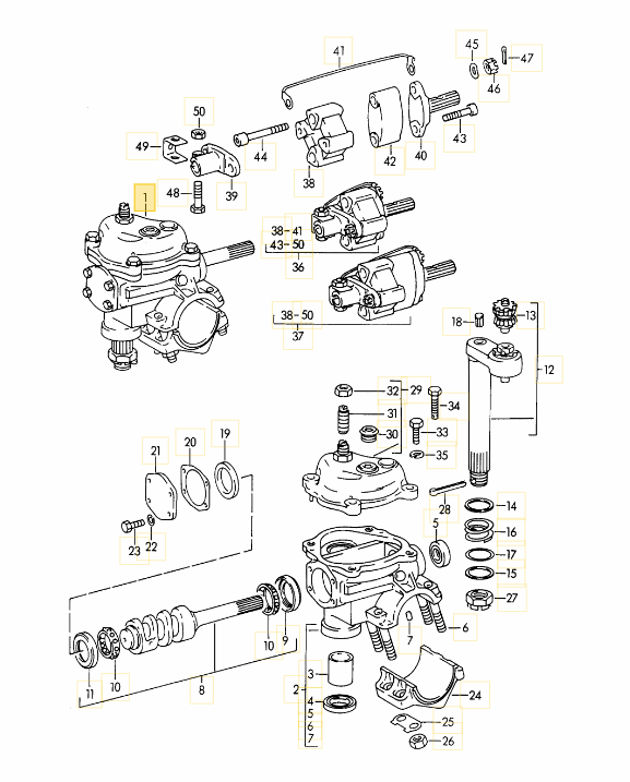 Steering Box, ZF (Rebuilt) 356A, 356B, 356C PRS 356 Porsche 356