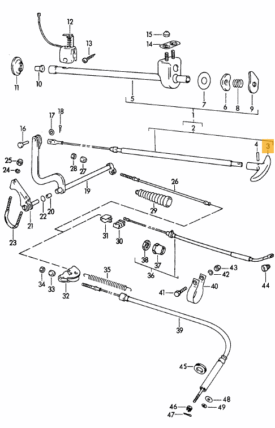 Brake, Emergency / Hand / Parking, Pull Handle - 356B T6, 356C - Image 2