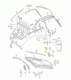 Bonnet / Hood, Latch, Locating Plate - 356A - Image 2