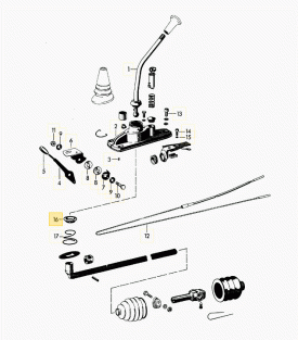 Gear Change / Shifter Spring Guide (Plastic) - 356C - Image 2