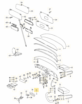 Glove Box Lid Buffer Rubber - 356, 356A, 356B - Image 3