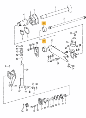 Rear Torsion Bar Suspension Spring Plate Bush - Bushing - all 356 - Image 2