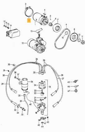 Dynamo / Generator  Oil Filter (285mm) Mounting Strap - all 356 - Image 2