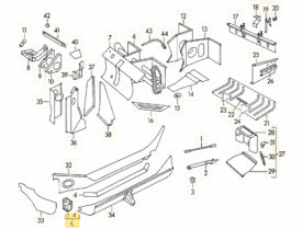 Heater Tube Support Bracket / longitudinal Reinforcement plate, T1-T5, LEFT (Simonsen Panel) - 356, 356A, 356B T5 - Image 2