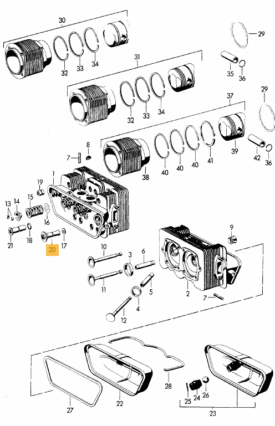 Cylinder Head Long Flanged Nut (used) - 356, 356A, 356B with Early Type Heads - Image 2