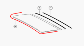 Sunroof Felt Seal (Front & Sides) - 356B, 356C - Image 2