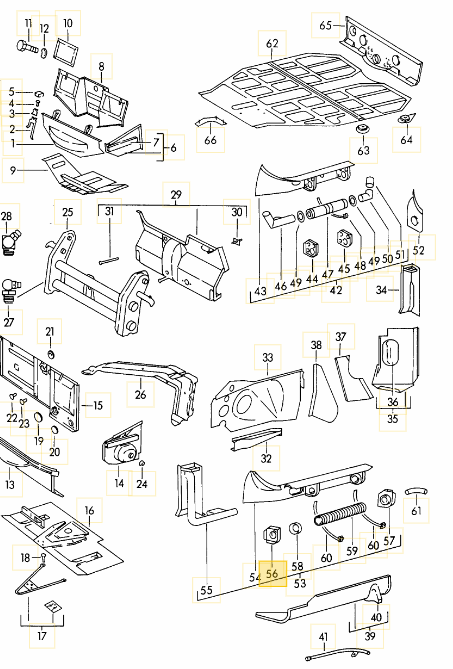 Heater Tube Support Bracket / Longitudinal Reinforcement Plates, T6, RIGHT (Simonsen Panel) - 356B T6, 356C - Image 2