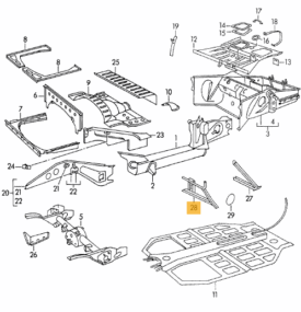 Wing / Fender Brace / Stay   Front, Left (T1-T2)-(Simonsen Panel) - 356A - Image 3