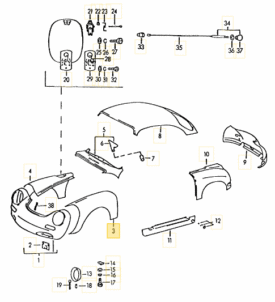 Wing / Fender Repair Panel, Front Right - (Simonsen Panel) - all 356 - Image 5