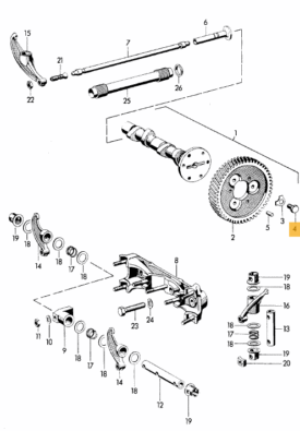 Camshaft Gear Hex Bolt - 356A, 356B, 356C - Image 2