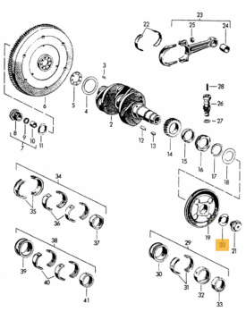 Crank Pulley Lock Washer - all 356 - Image 2