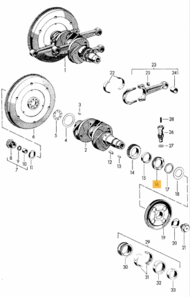 Distributor Drive / Timing Gear on Crank / Crankshaft- all 356 - Image 2