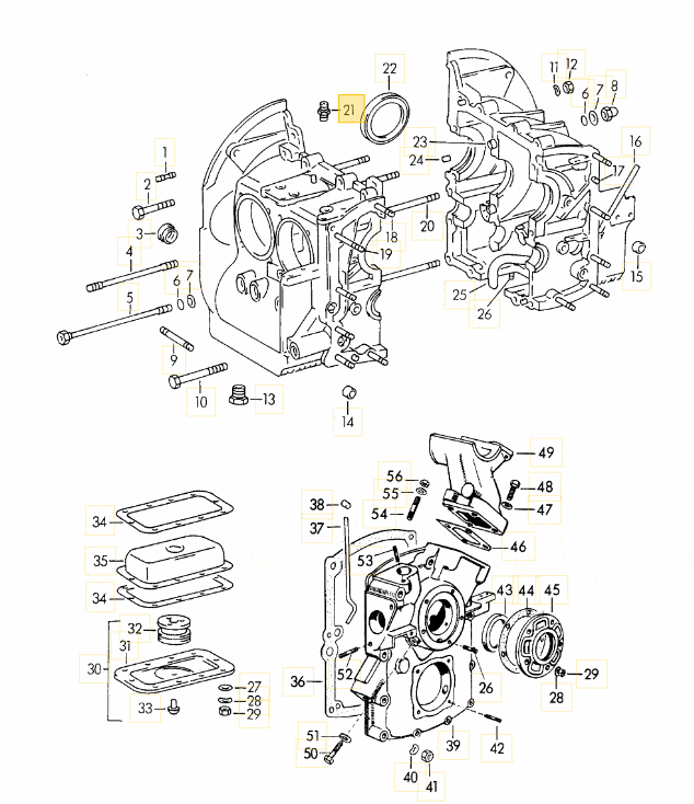 Oil Filter Canister & Engine Case, Oil Line Threaded Socket - 356A, 356B, 356C - Image 3