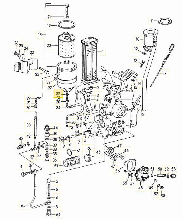 Oil Filter Canister & Engine Case, Oil Line Threaded Socket - 356A, 356B, 356C - Image 5