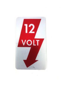 Decal / Sticker, Fuse Box Cover, 12 volt - Late 356  