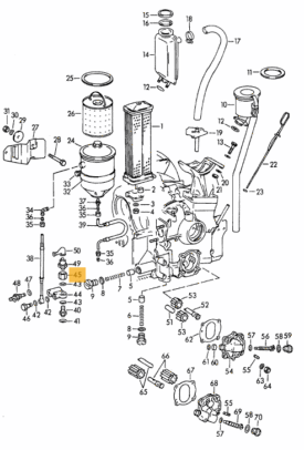 Oil Pressure Switch Spacer / Intermediate Piece - all 356 - Image 2