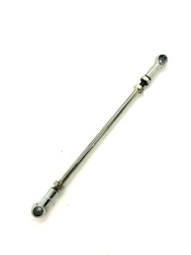 Accelerator Linkage Push Rod, COMPLETE with Ball Cups & Lock Nuts - Zenith 32NDIX & Solex 40PII-4.