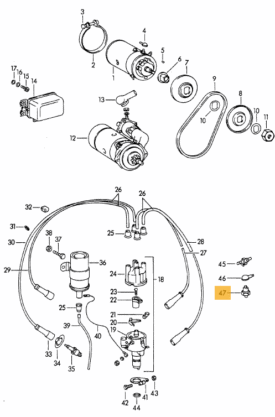 Oil Pressure Switch with Spade Connector - all 356 - Image 2