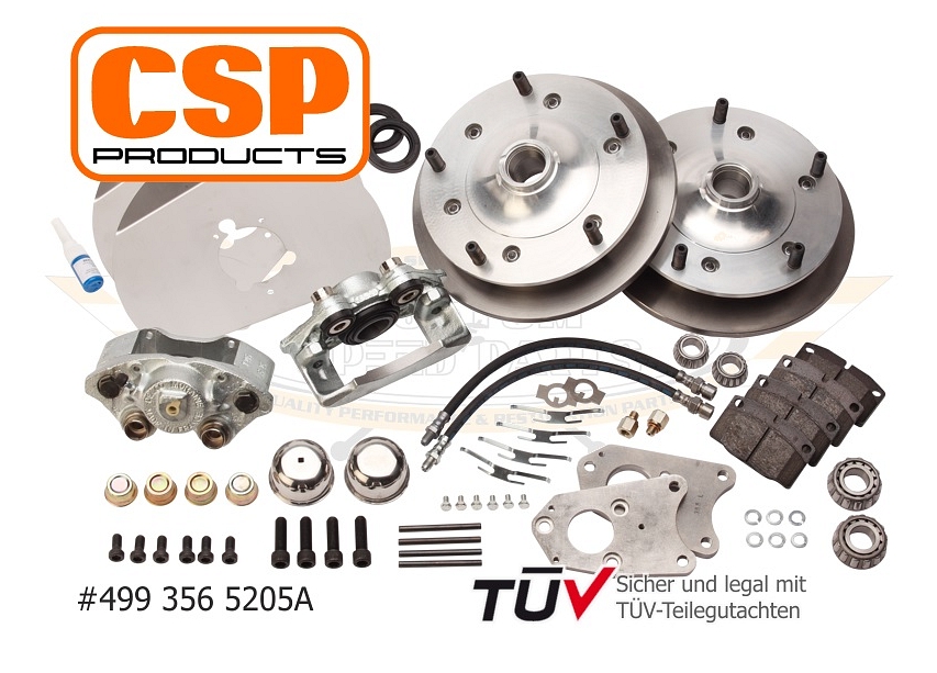Disc Brake Kit Front Solid Disc (CSP) Porsche 356A T2, 356B - PRS 356 ...