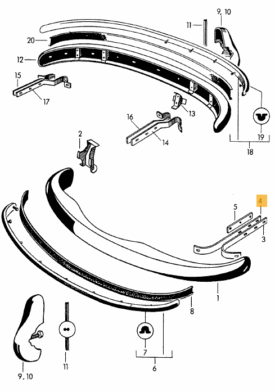 Bumper Irons Bracket Set - (Front)  - 356, 356A - Image 2