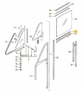 Door, Window Lifter Rail Seal (90cm length) - all 356 - Image 3