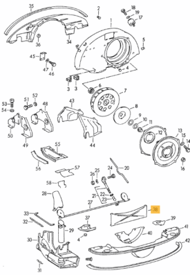 Engine Tinware, Oil Pump Protection Plate / Bottom Flange Cover - all 356 - Image 2