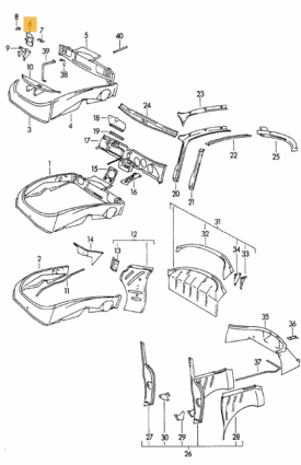 Body, Front Bonnet / Hood, Latch / Catch Panel - 356A, 356BT5 - Image 2