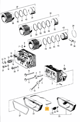 Engine, Valve / Rocker Cover Retaining Spring Bale, Flat Type (used)- all 356 - Image 2