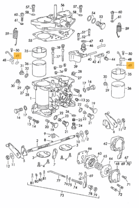 Carburettor, Gasket for Pump Injector - Solex 40PII  